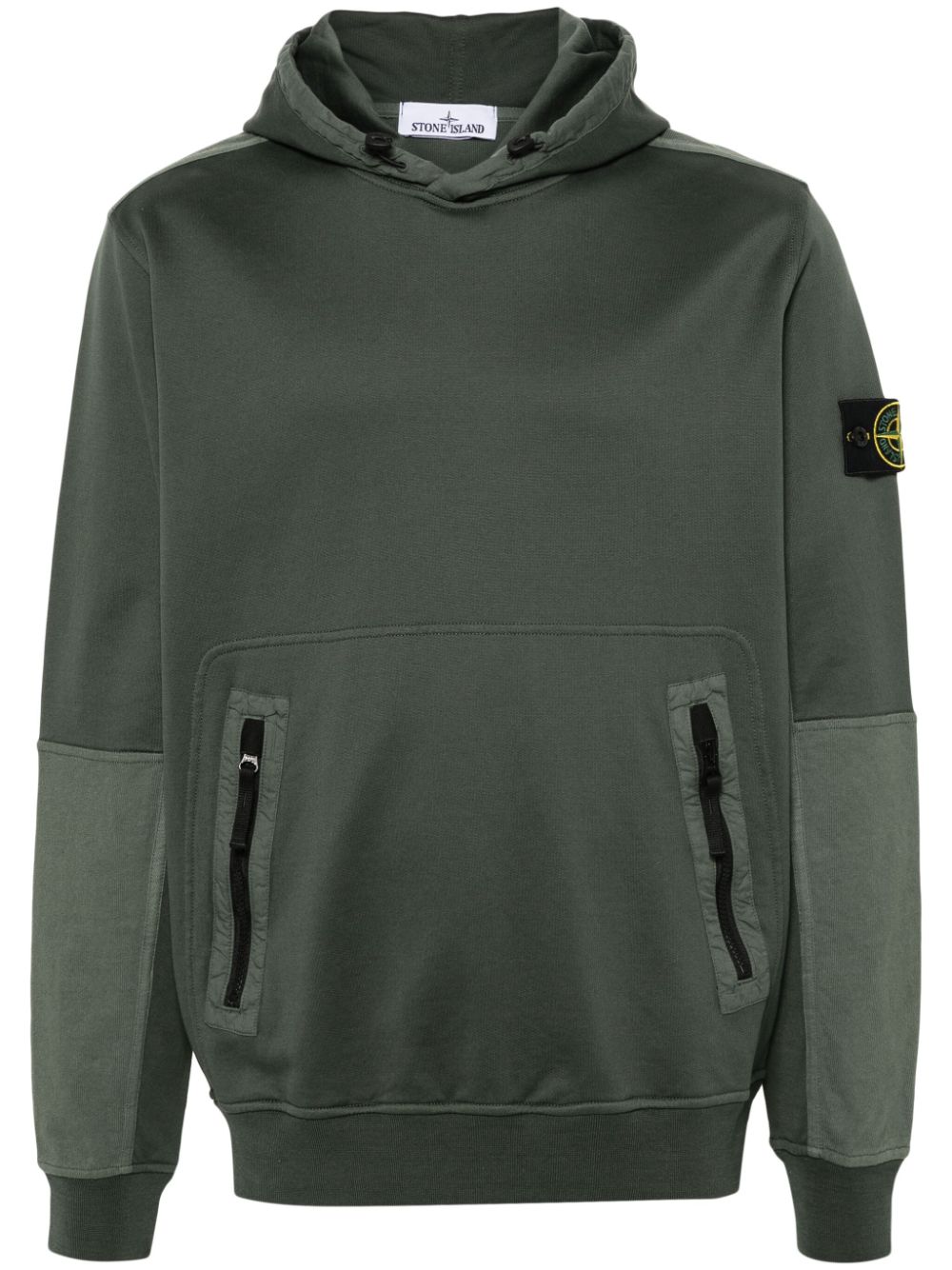 Stone Island Compass-badge cotton hoodie - Green von Stone Island