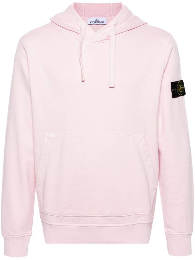 Stone Island Compass-badge cotton hoodie - Pink von Stone Island