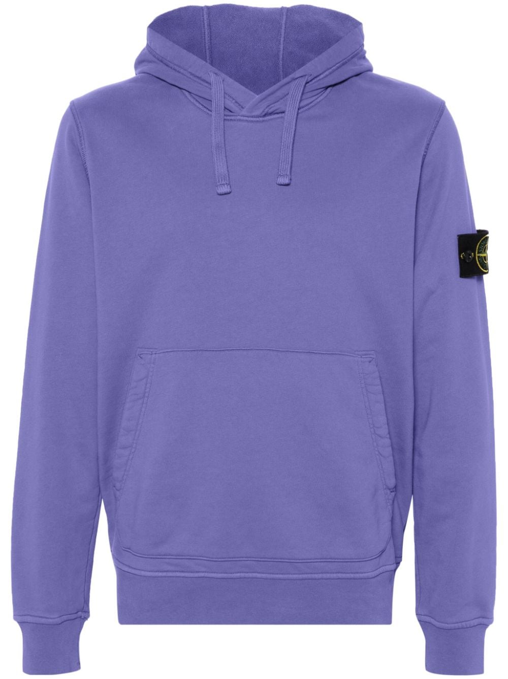 Stone Island Compass-badge cotton hoodie - Purple von Stone Island