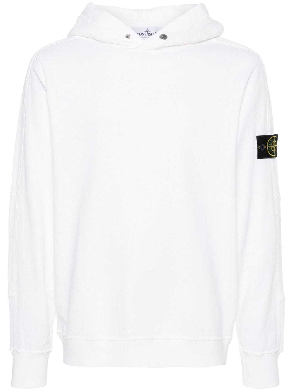 Stone Island Compass-badge cotton hoodie - White von Stone Island