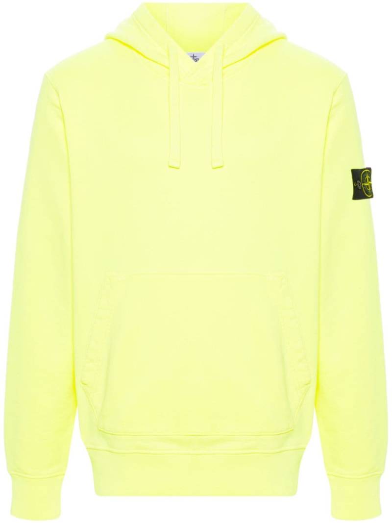 Stone Island Compass-badge cotton hoodie - Yellow von Stone Island