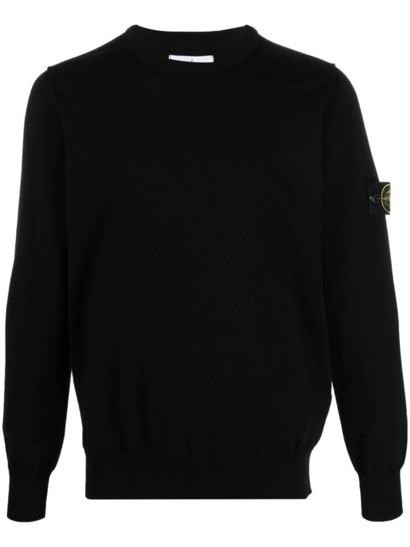 Stone Island Compass-badge cotton jumper - Black von Stone Island