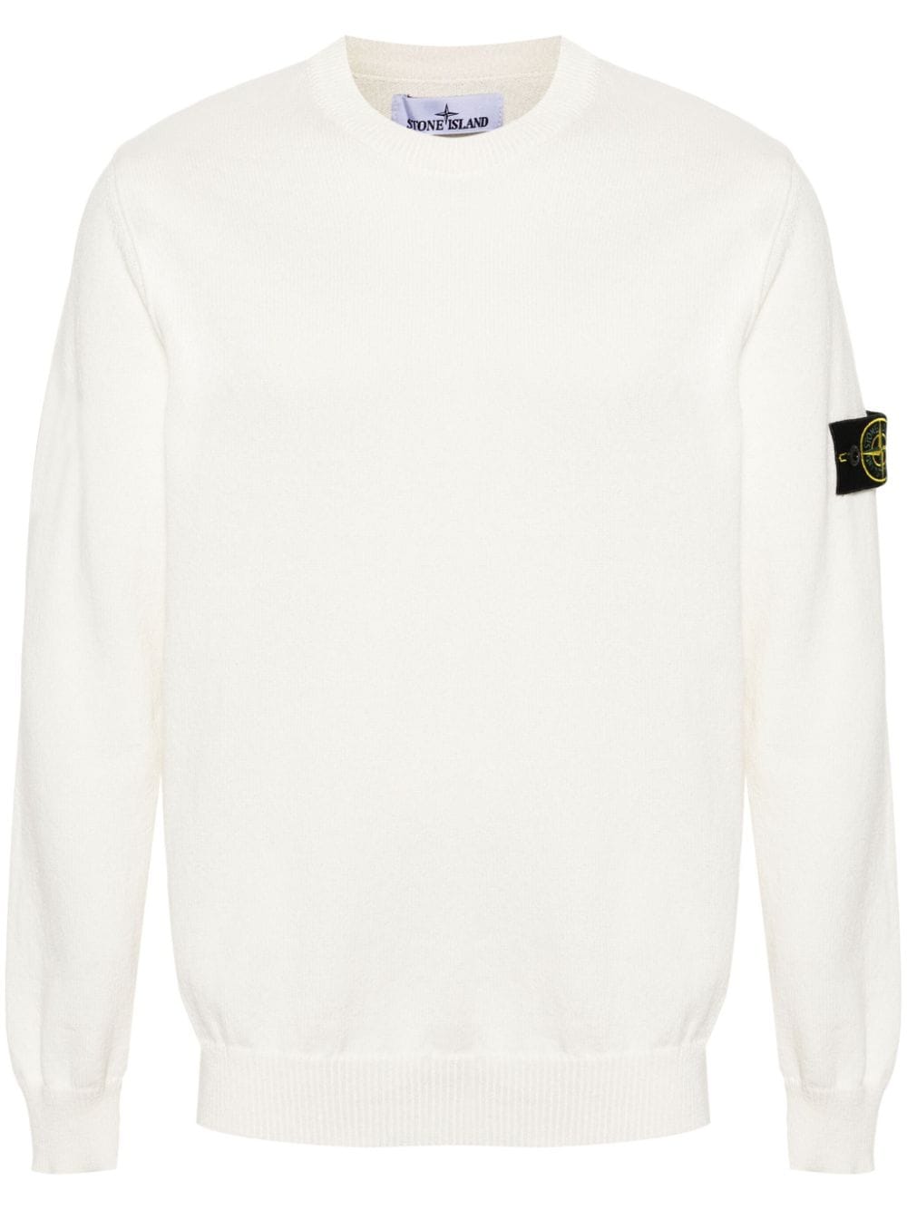 Stone Island Compass-badge cotton jumper - White von Stone Island