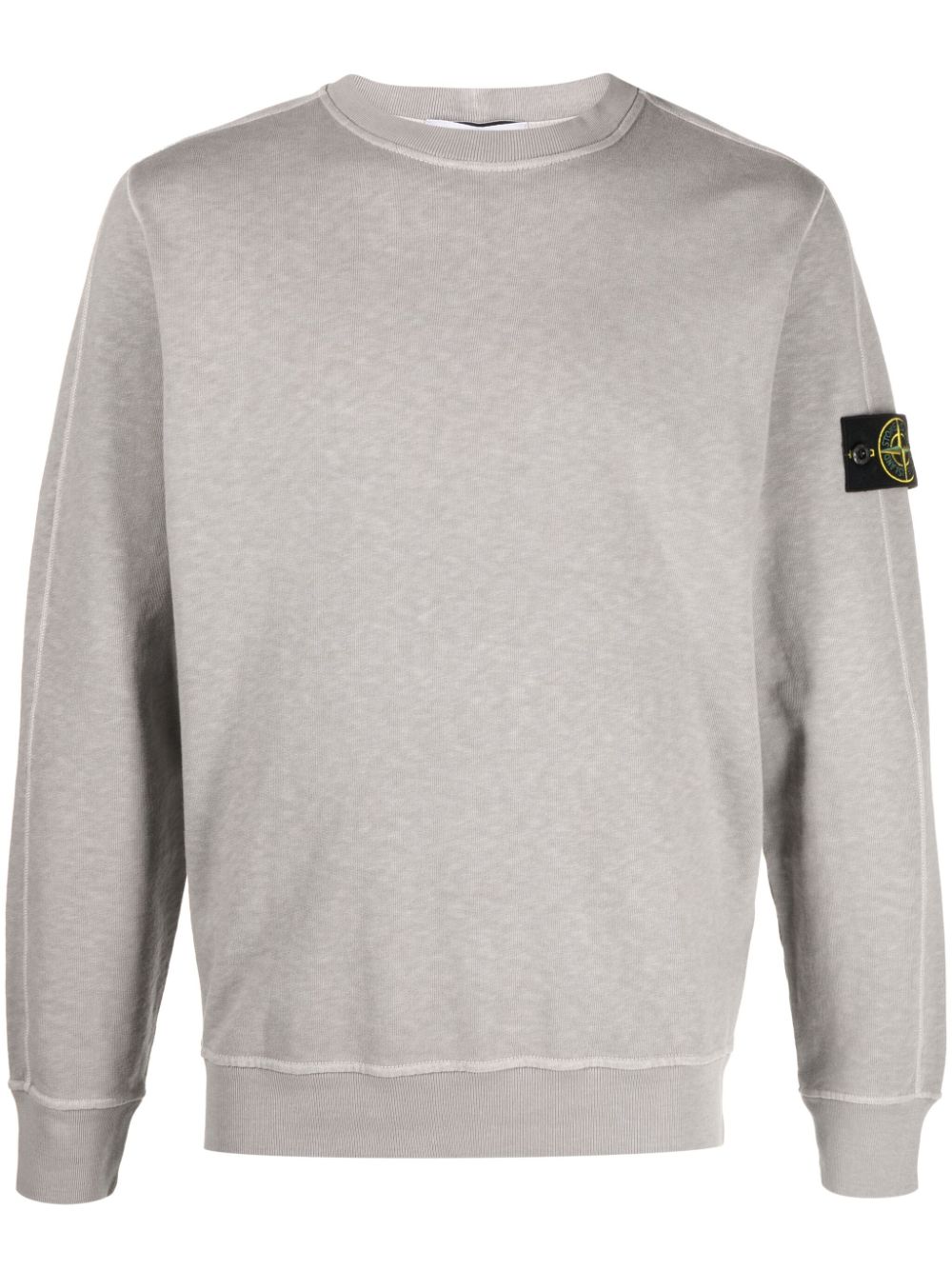 Stone Island Compass-appliqué cotton sweatshirt - Neutrals von Stone Island