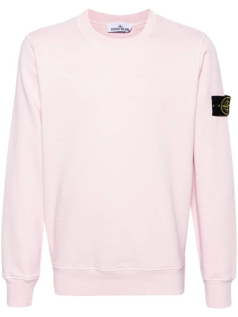 Stone Island Compass-badge cotton sweatshirt - Pink von Stone Island