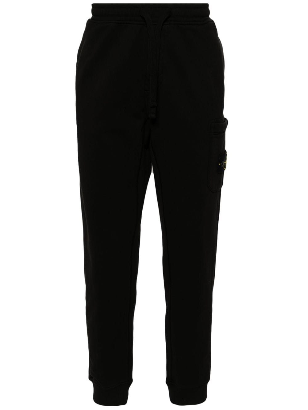 Stone Island Compass-badge cotton track pants - Black von Stone Island