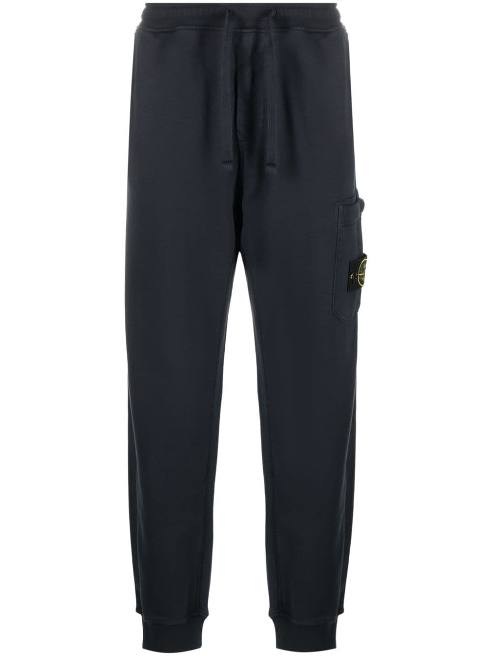 Stone Island Compass-badge cotton track pants - Blue von Stone Island