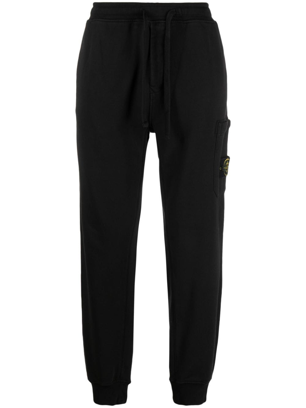 Stone Island Compass-appliqué cotton track pants - Black von Stone Island