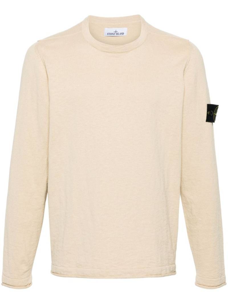 Stone Island Compass-badge crew-neck jumper - Neutrals von Stone Island