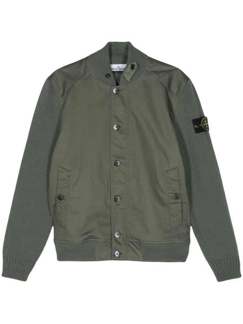Stone Island Compass-badge garment-dyed jacket - Green von Stone Island