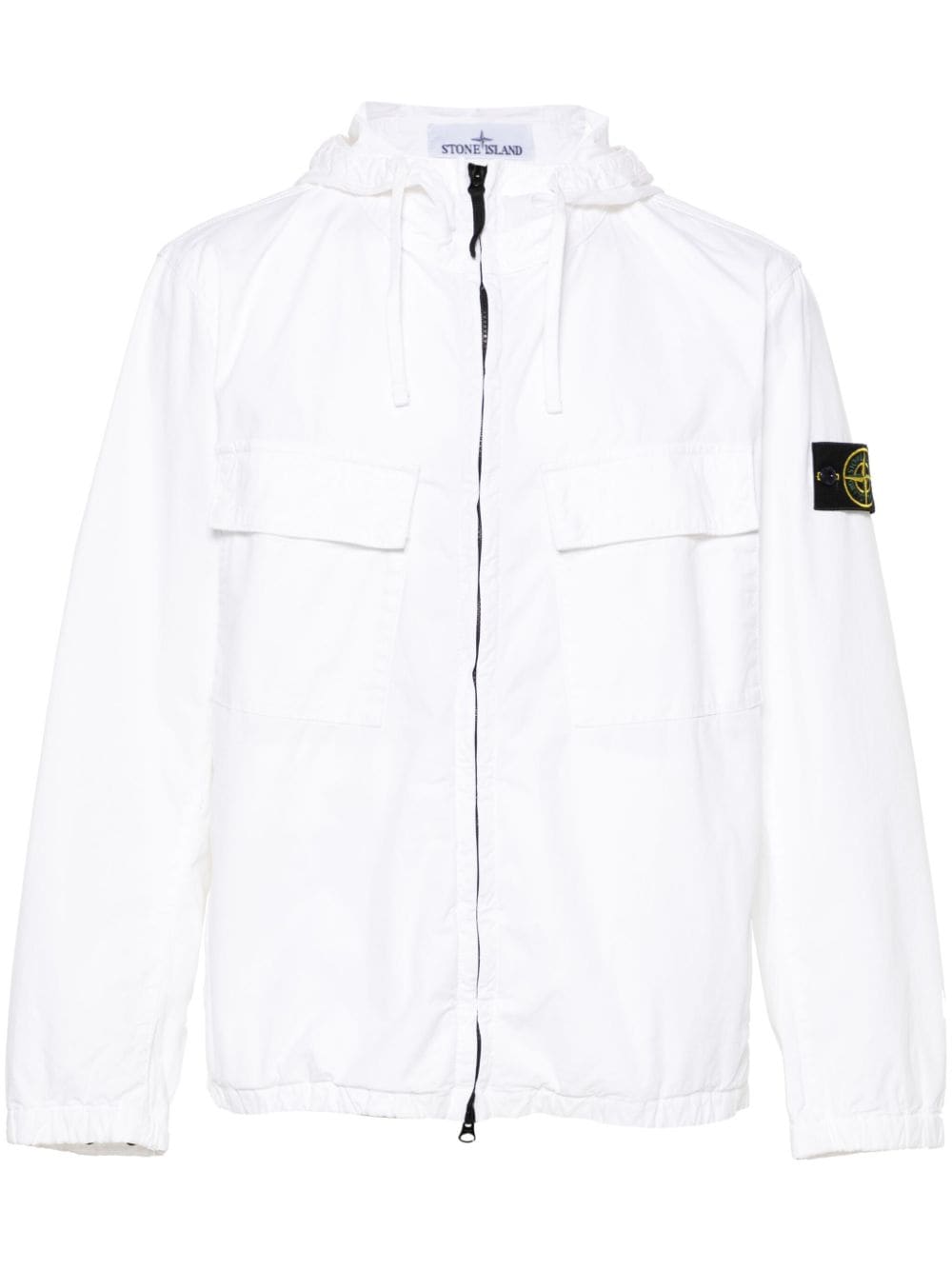 Stone Island Compass-badge hooded jacket - White von Stone Island