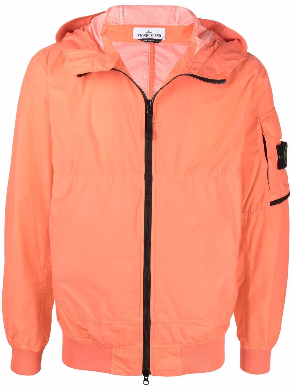 Stone Island Compass badge lightweight hooded jacket - Orange von Stone Island