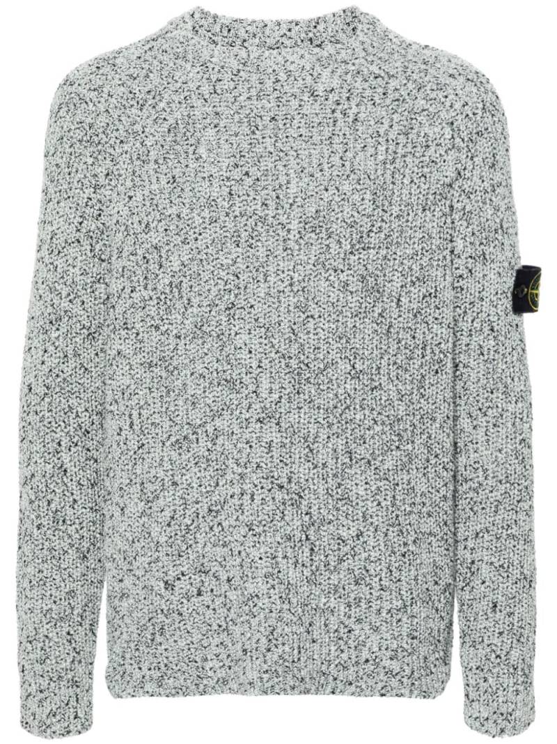 Stone Island Compass-badge mélange jumper - Green von Stone Island