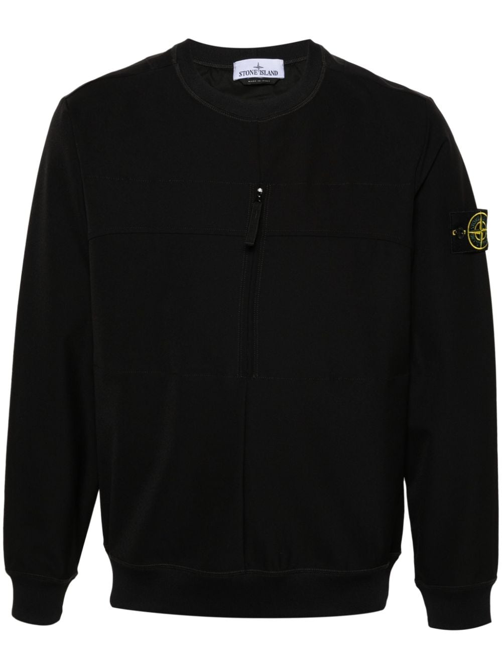 Stone Island Compass-badge pocket-detail sweatshirt - Black von Stone Island