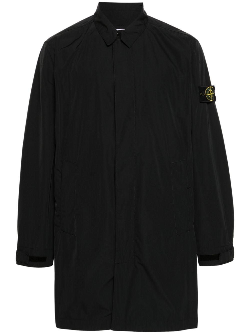 Stone Island Compass-badge single-breasted coat - Black von Stone Island