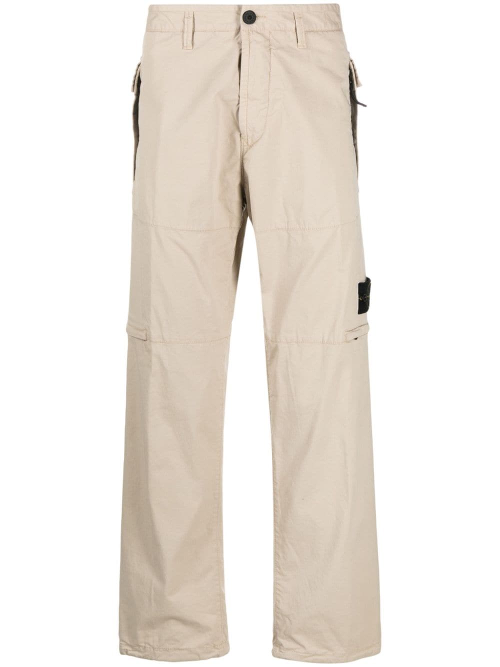 Stone Island Compass-badge straight-leg trousers - Brown von Stone Island