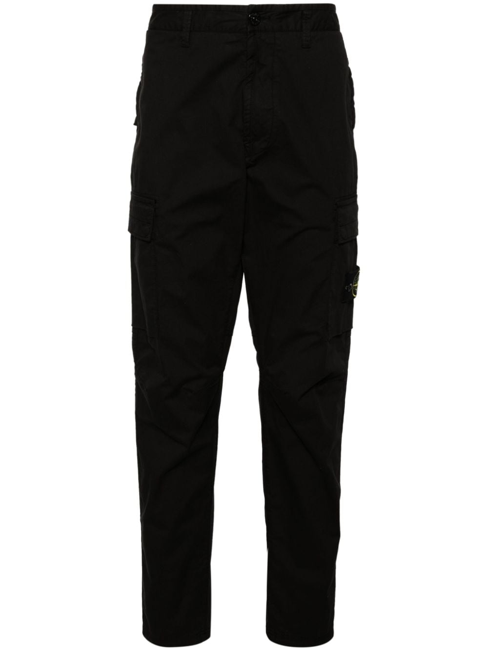 Stone Island Compass-badge tapered cargo trousers - Black von Stone Island