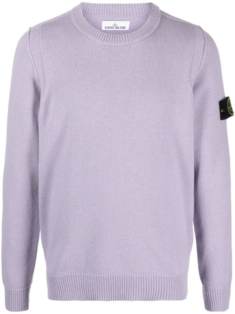 Stone Island Compass-badge wool-blend jumper - Purple von Stone Island