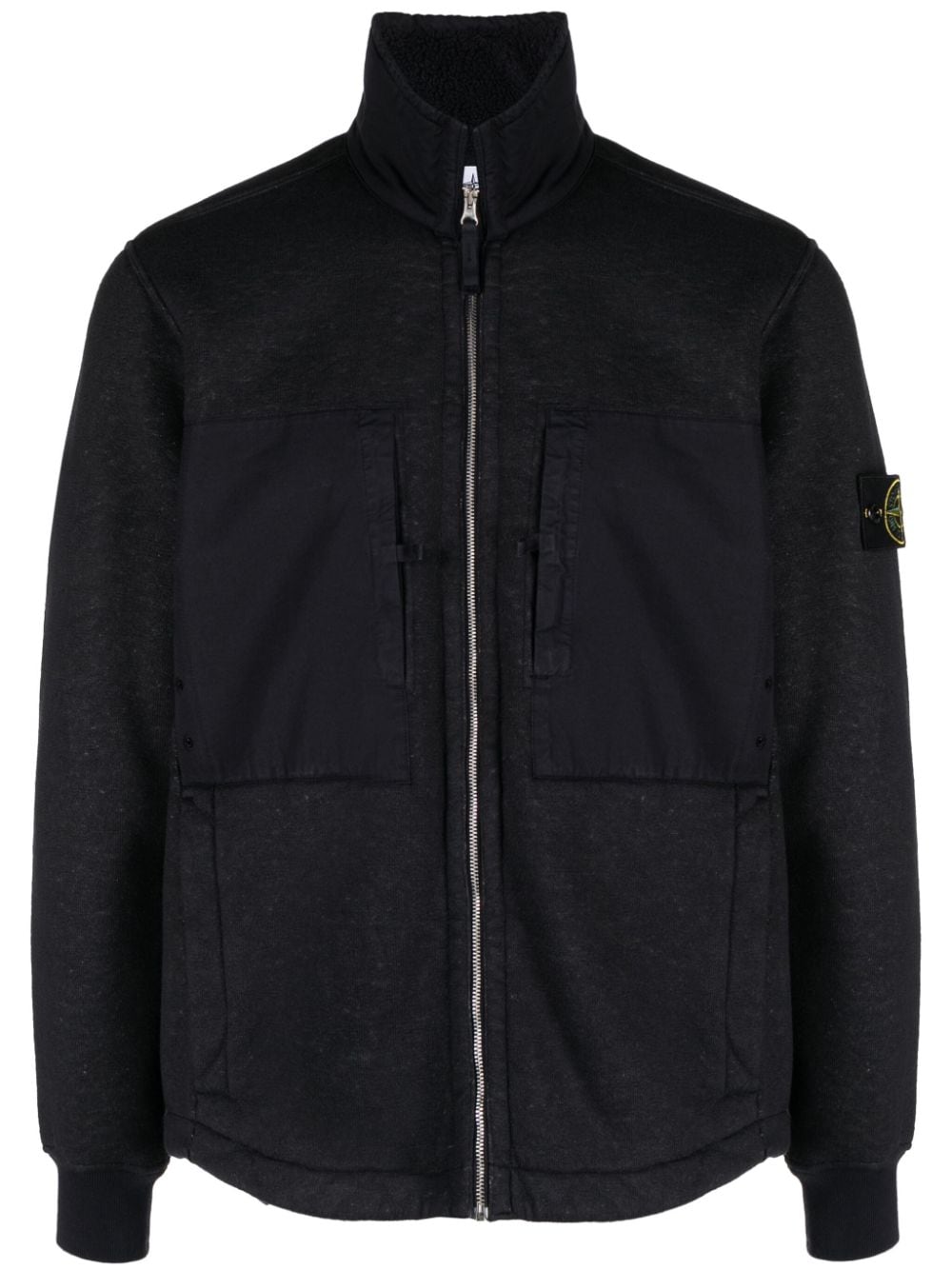 Stone Island fleece-lined zip-up jumper - Blue von Stone Island