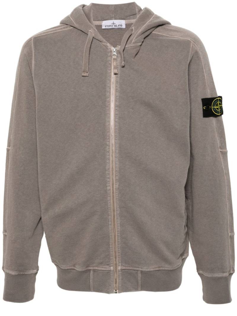 Stone Island Compass-badge zipped hoodie - Brown von Stone Island