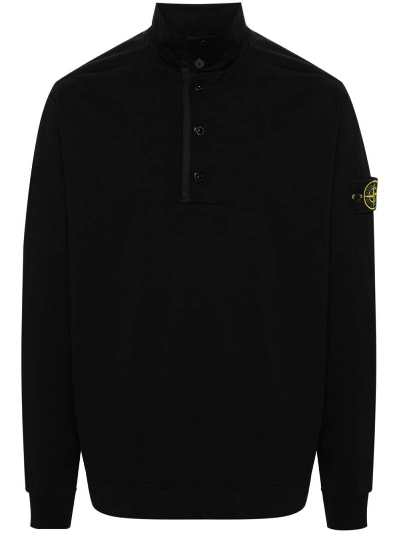 Stone Island Compass cotton polo shirt - Black von Stone Island