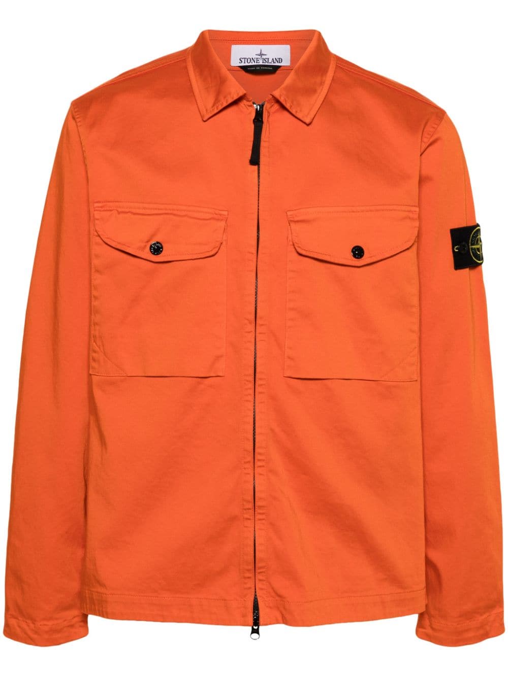 Stone Island Compass cotton shirt jacket - Orange von Stone Island