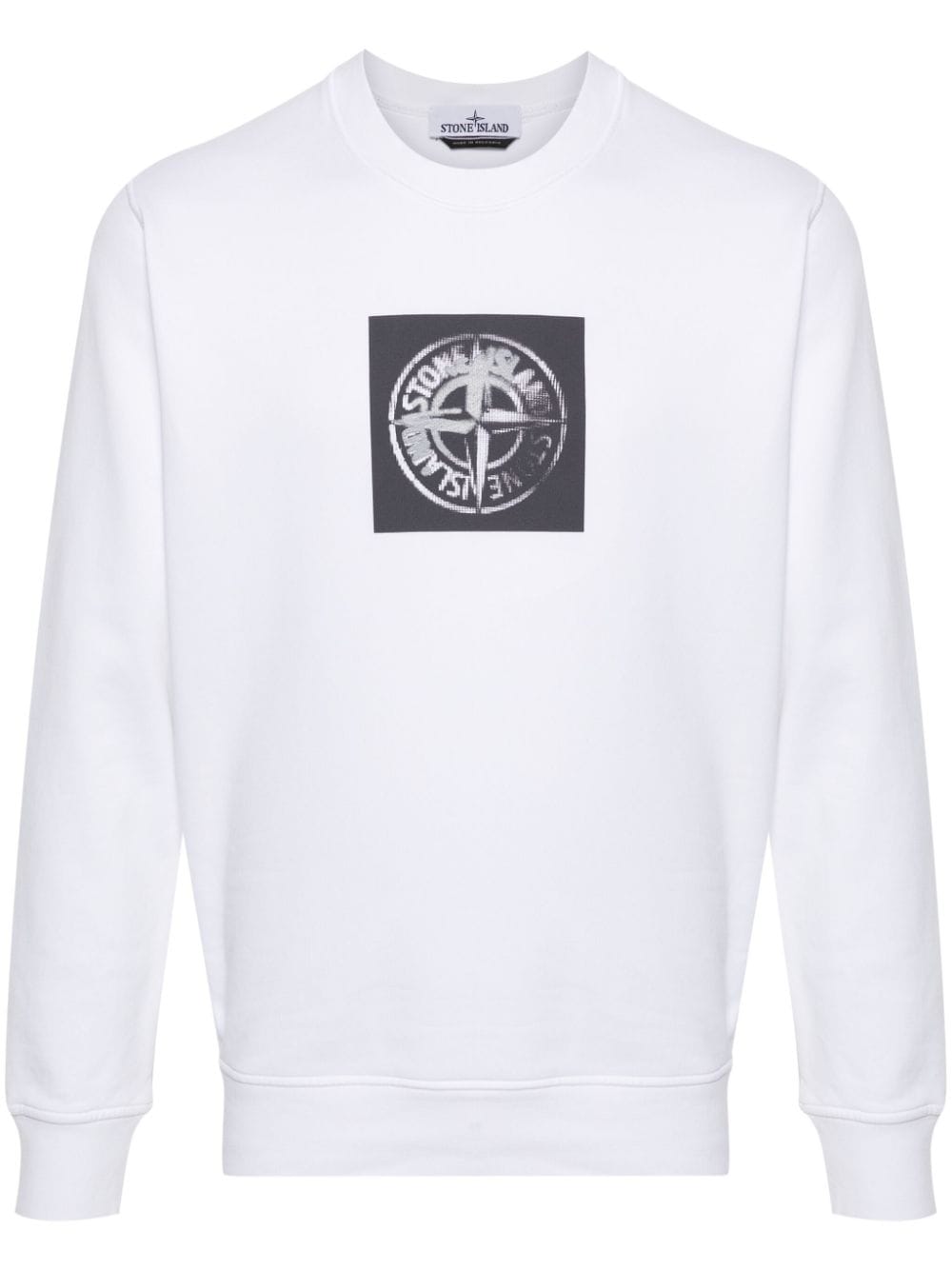 Stone Island Compass cotton sweatshirt - White von Stone Island