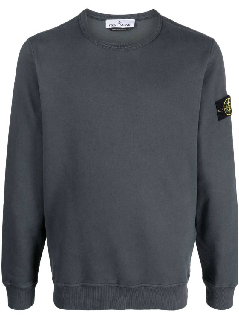 Stone Island Compass-logo cotton sweatshirt - Grey von Stone Island