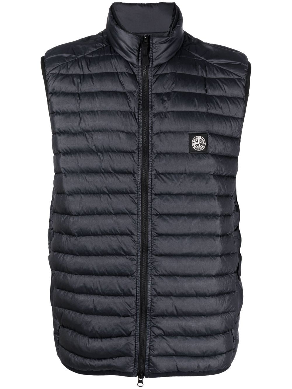 Stone Island Compass logo-patch padded gilet - Blue von Stone Island