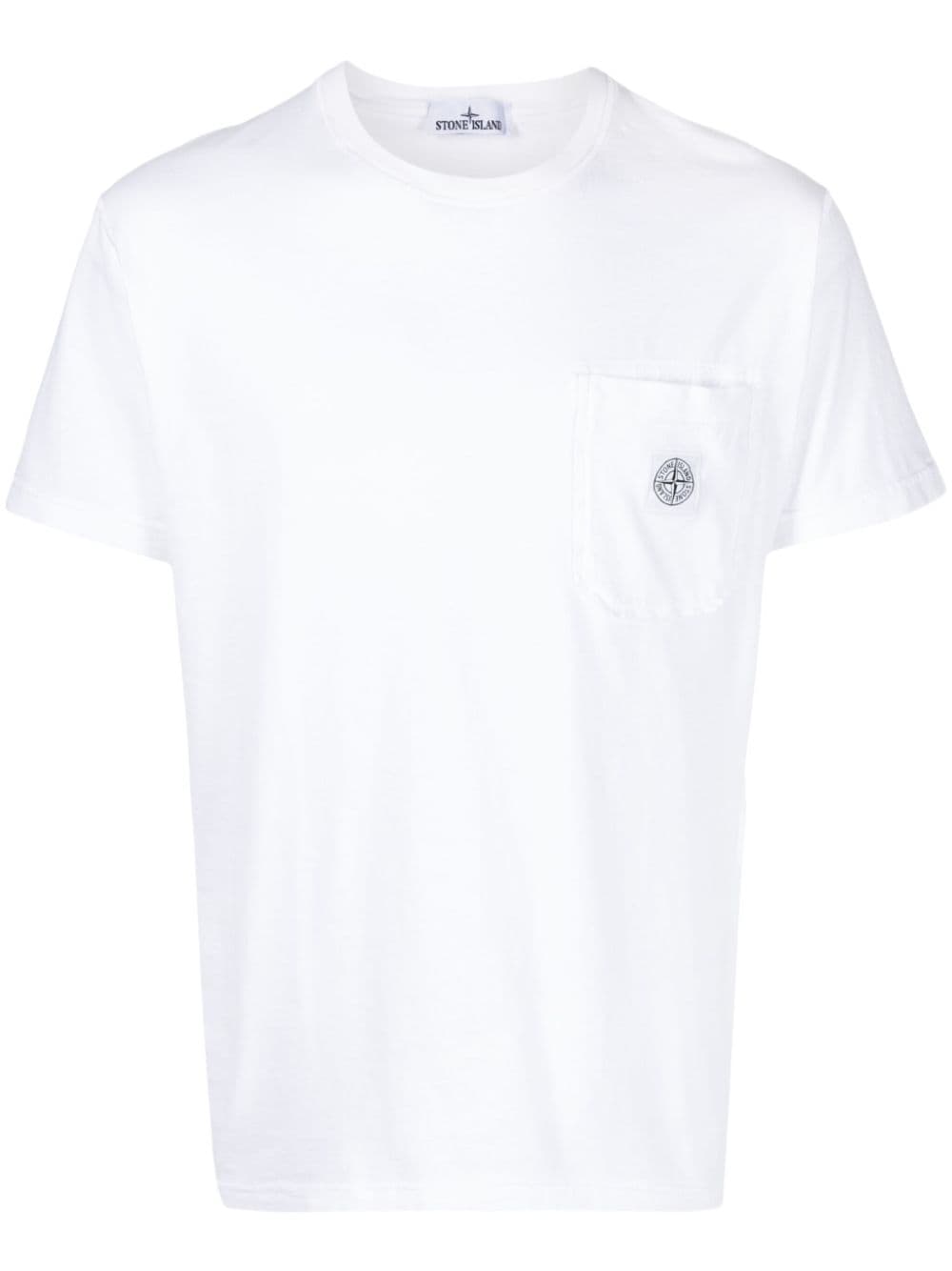 Stone Island Compass-appliqué cotton T-shirt - White von Stone Island