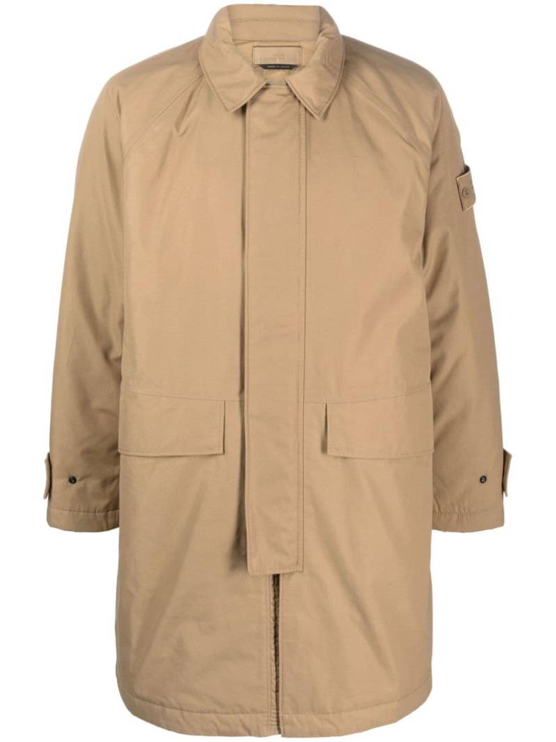 Stone Island Compass-motif cotton coat - Neutrals von Stone Island