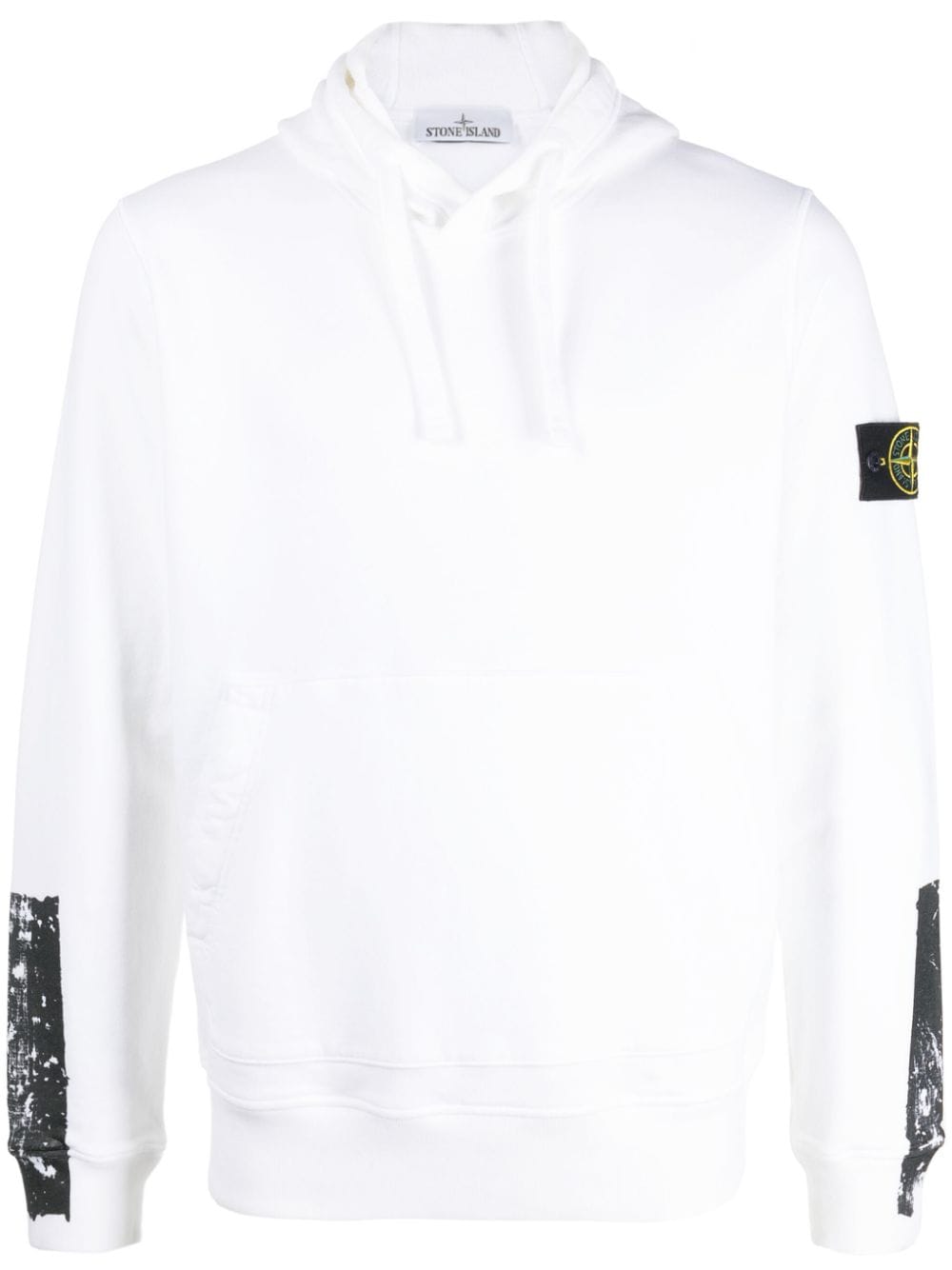 Stone Island Compass-motif cotton hoodie - White von Stone Island