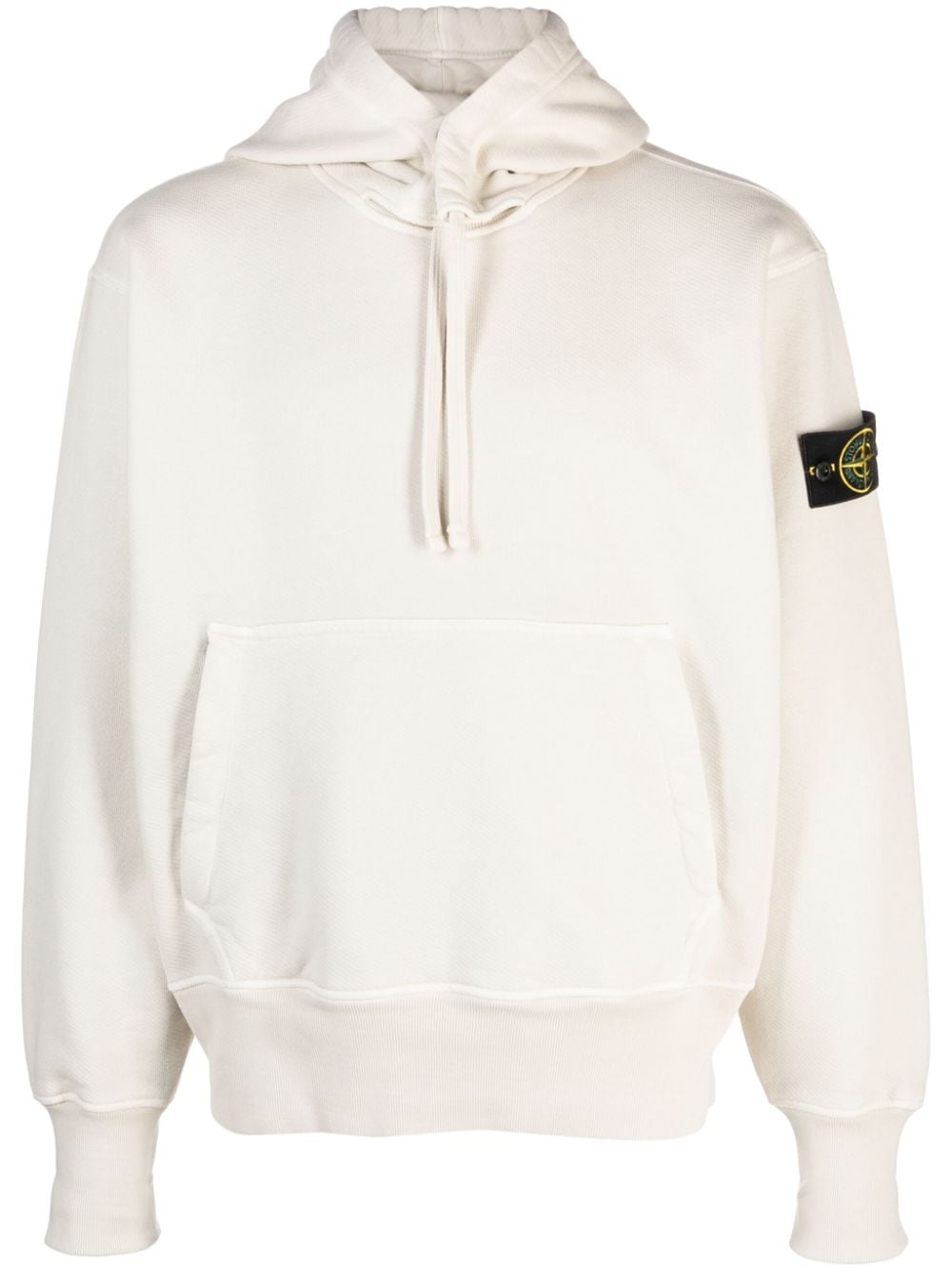 Stone Island Compass-motif cotton jersey hoodie - Neutrals von Stone Island