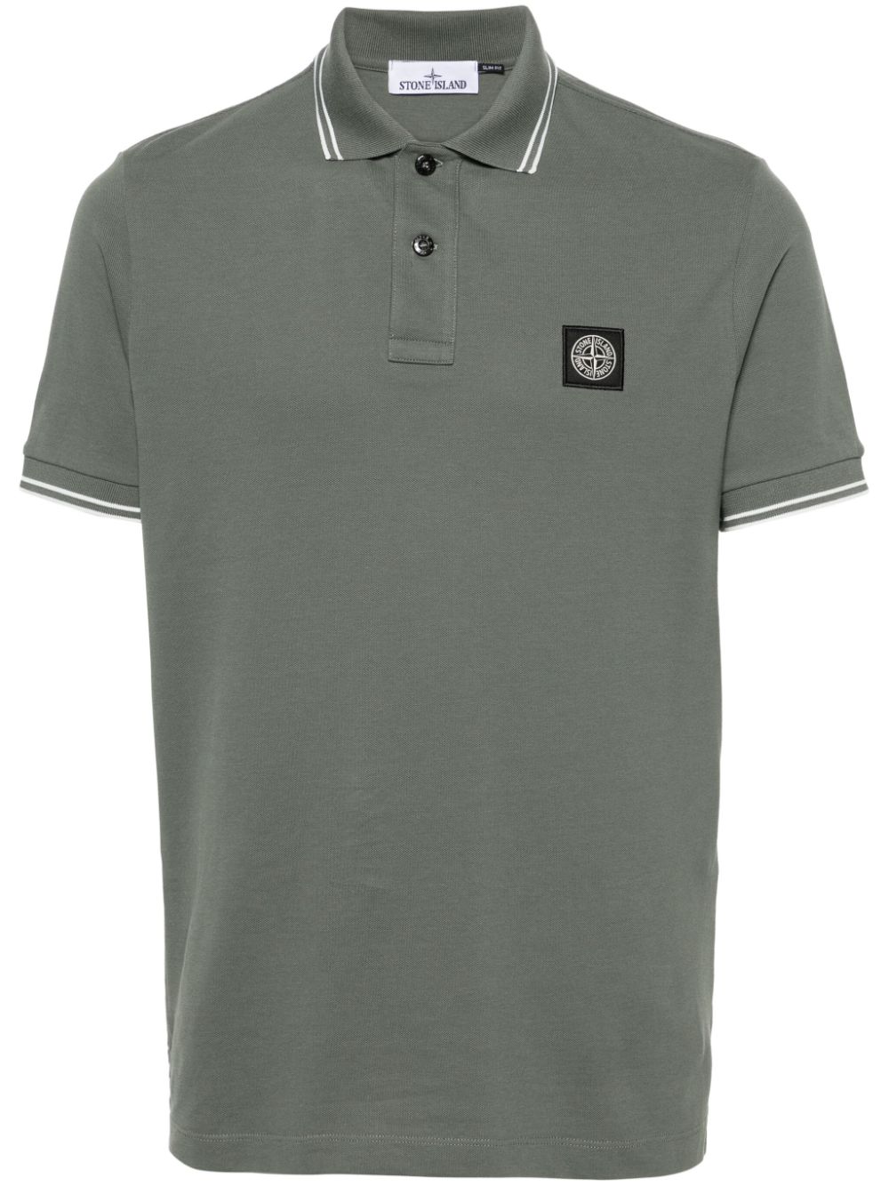 Stone Island Compass-motif cotton polo shirt - Green von Stone Island