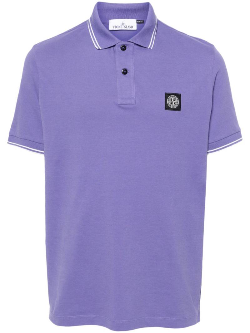 Stone Island Compass-motif cotton polo shirt - Purple von Stone Island