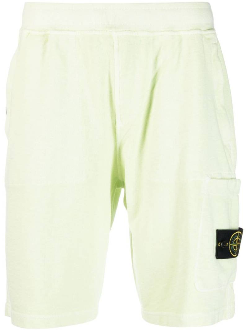 Stone Island Compass-motif cotton shorts - Green von Stone Island