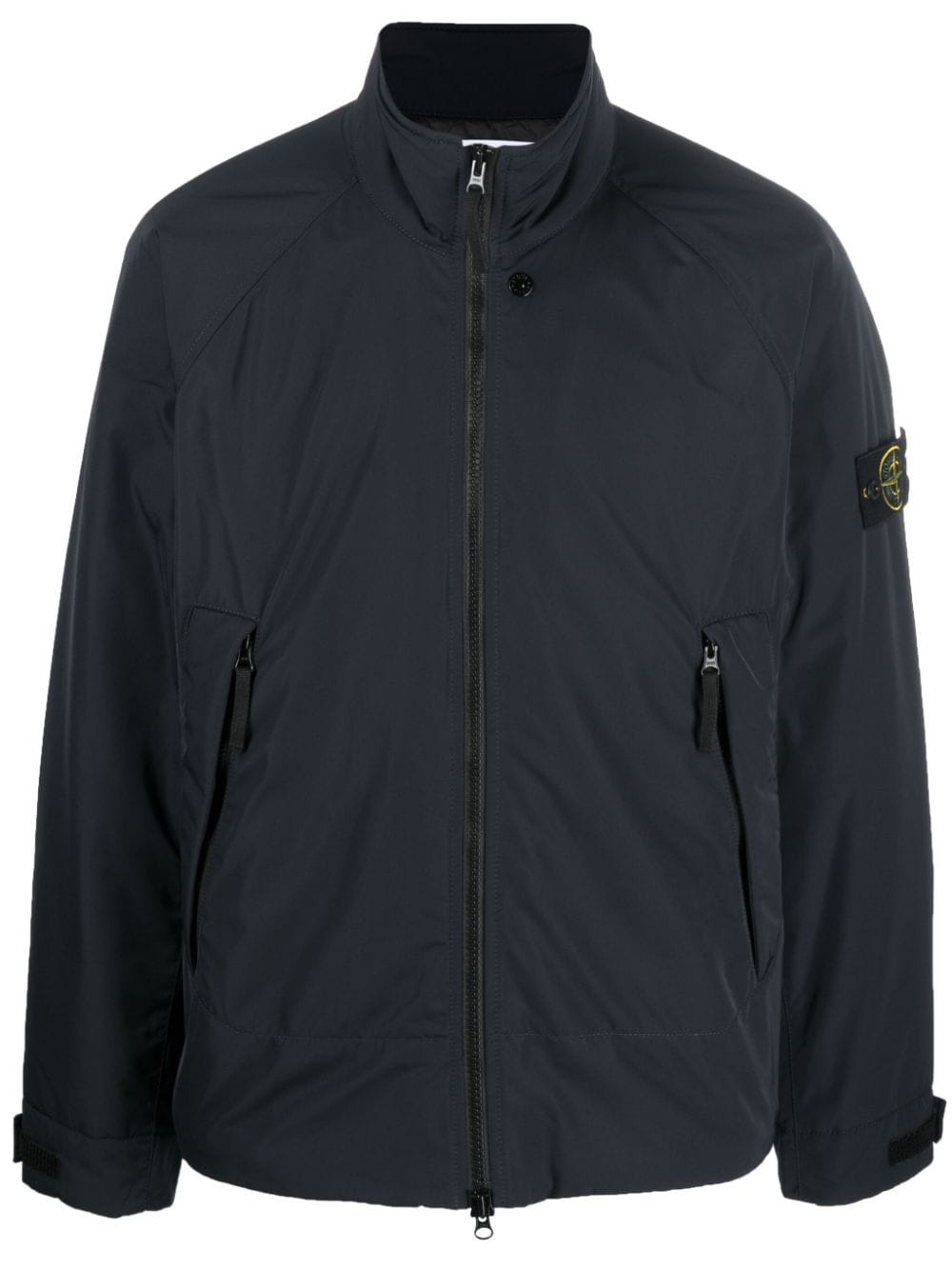 Stone Island Compass-motif zip-up windbreaker - Blue von Stone Island