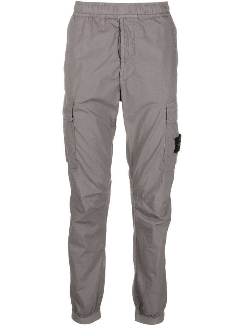 Stone Island Compass-appliqué cargo track pants - Grey von Stone Island