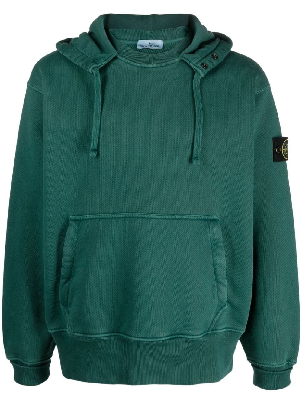 Stone Island Compass-patch cotton hoodie - Green von Stone Island