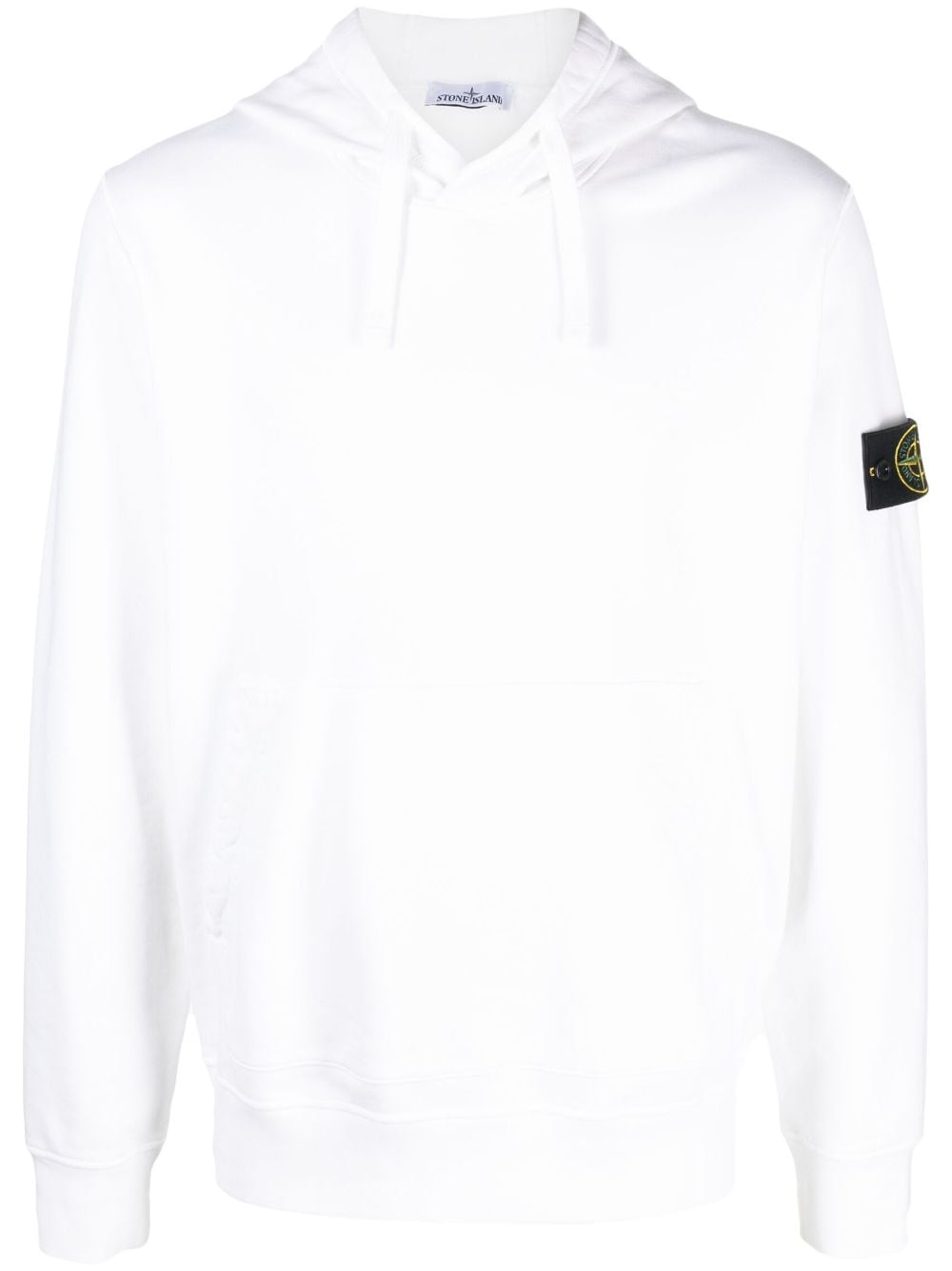 Stone Island Compass-patch cotton hoodie - White von Stone Island