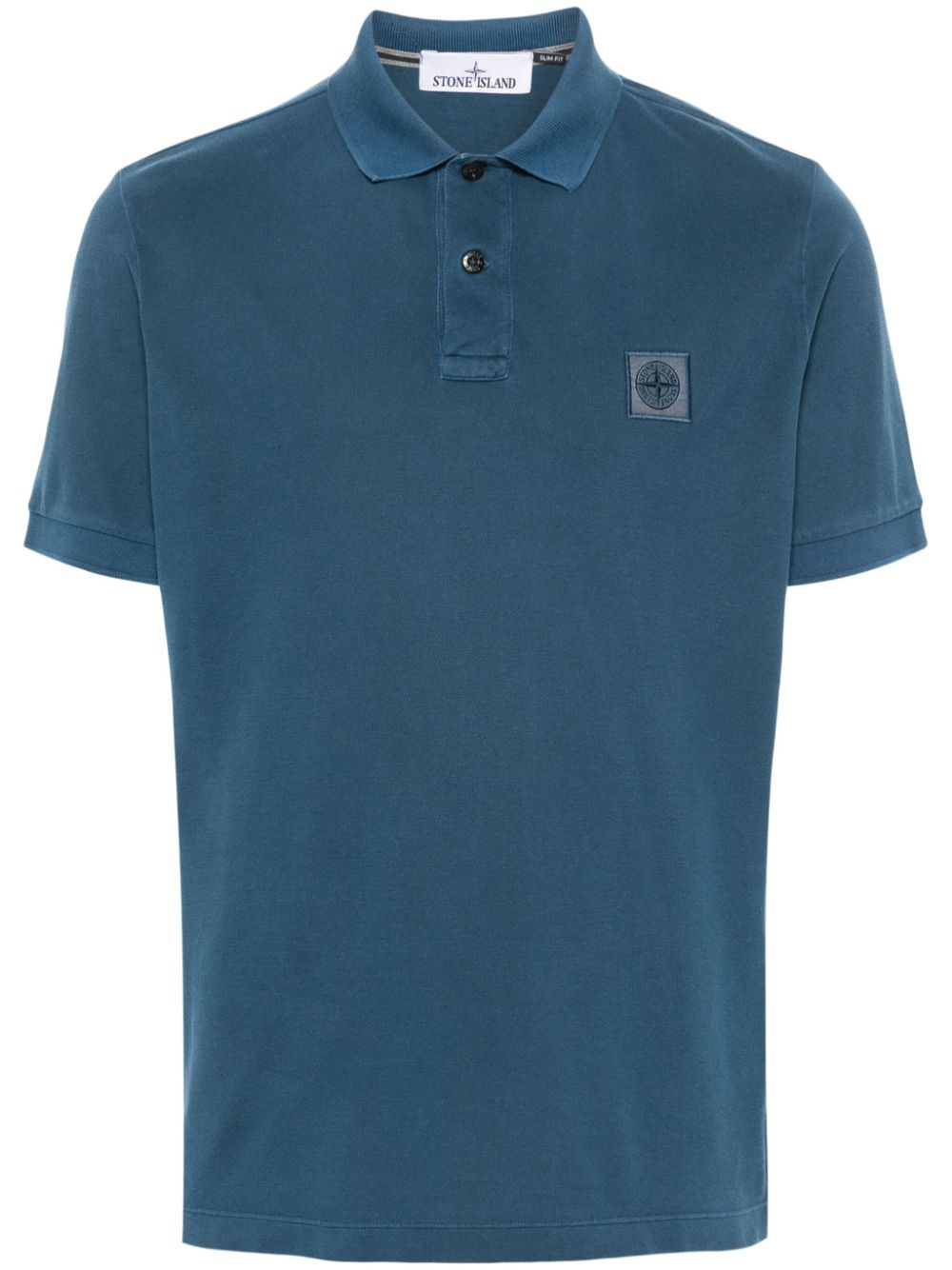 Stone Island Compass-patch cotton polo shirt - Blue von Stone Island