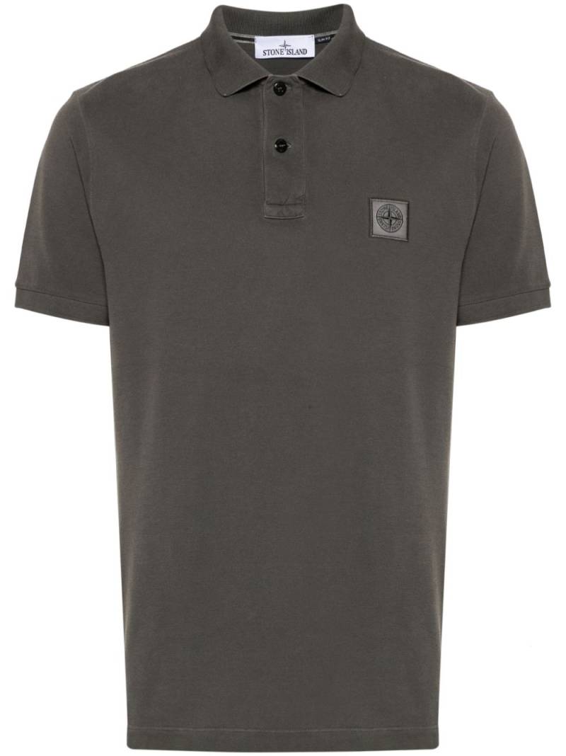 Stone Island Compass-patch cotton polo shirt - Grey von Stone Island