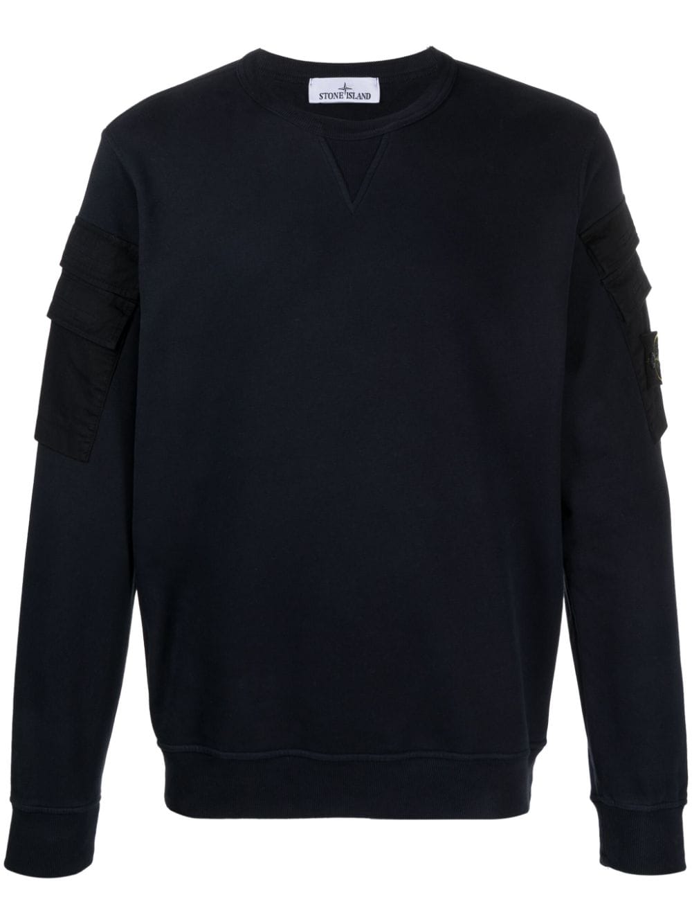 Stone Island Compass-patch cotton sweatshirt - Blue von Stone Island