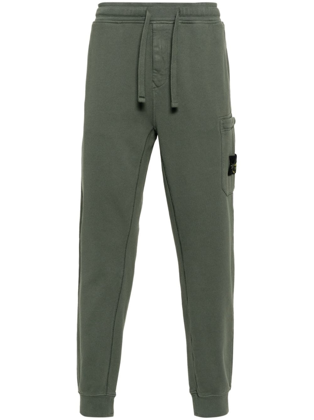 Stone Island Compass-patch cotton track pants - Green von Stone Island