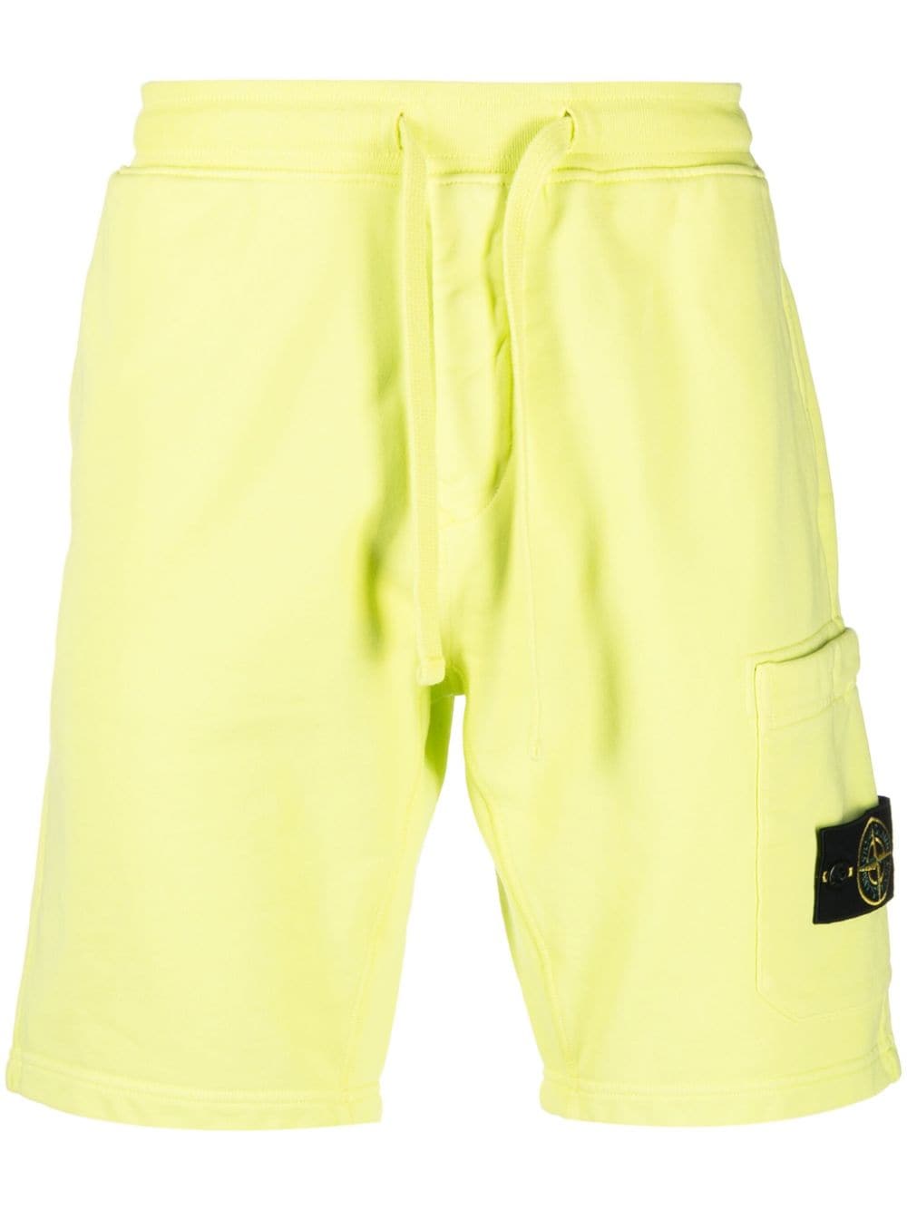 Stone Island Compass-patch cotton track shorts - Yellow von Stone Island