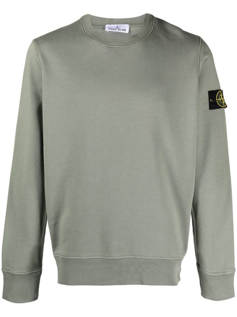 Stone Island Compass-patch crew-neck sweatshirt - Green von Stone Island