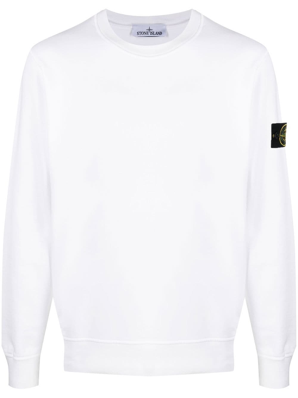 Stone Island Compass-patch crew-neck sweatshirt - White von Stone Island