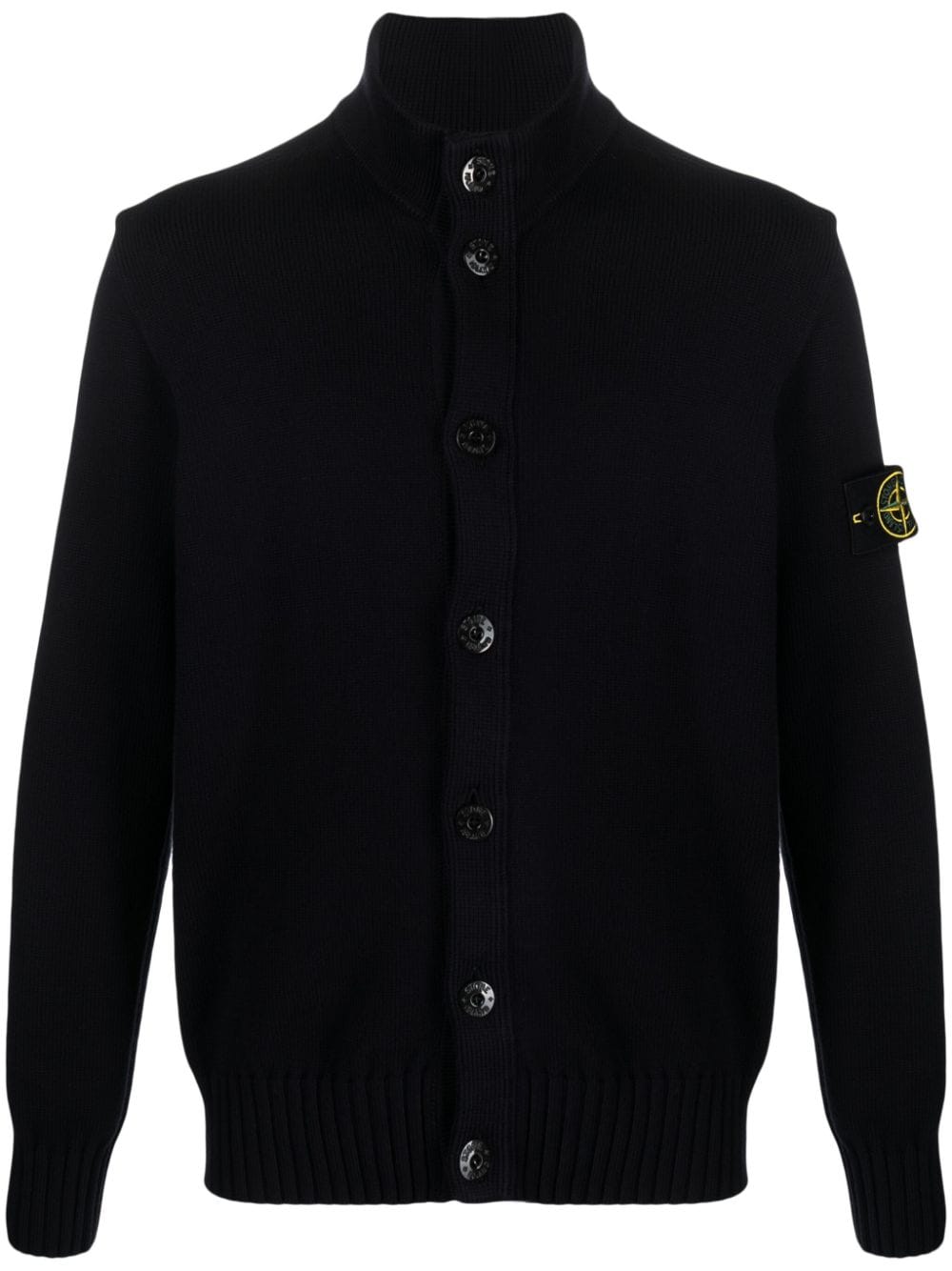 Stone Island Compass-patch knitted cardigan - Blue von Stone Island