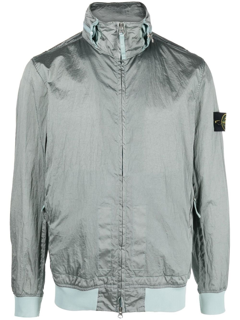 Stone Island Compass-patch long-sleeved bomber jacket - Grey von Stone Island