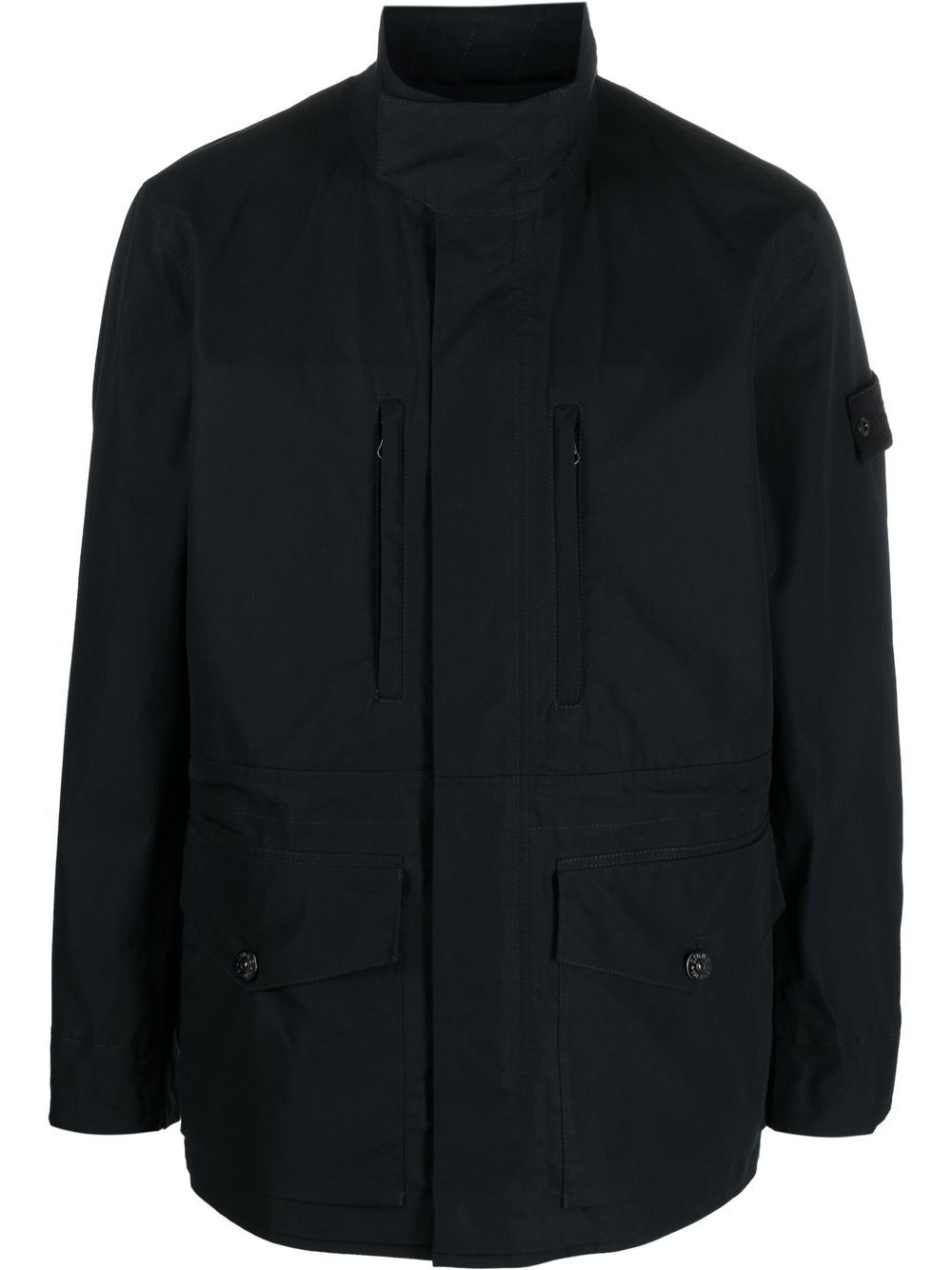 Stone Island Compass-patch long-sleeved jacket - Black von Stone Island